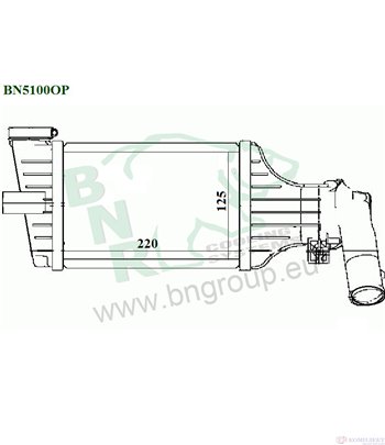 РАДИАТОР ИНТЕРКУЛЕР OPEL ASTRA G COMBI (1998-) 2.0 DTI 16V - BNR