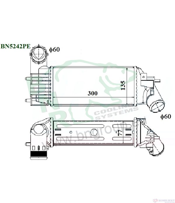 РАДИАТОР ИНТЕРКУЛЕР CITROEN C5 BREAK (2001-) 2.2 HDi - BNR