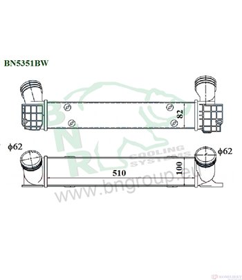РАДИАТОР ИНТЕРКУЛЕР BMW 1 SERIES E81, E87 (2004-) 118d - BNR