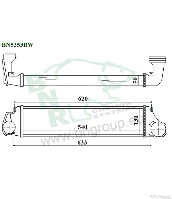 РАДИАТОР ИНТЕРКУЛЕР BMW 3 SERIES E46 TOURING (1999-) 330 xd - BNR
