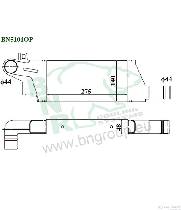 РАДИАТОР ИНТЕРКУЛЕР VAUXHALL COMBO MK II (2001-) 1.7 DI 16V - BNR