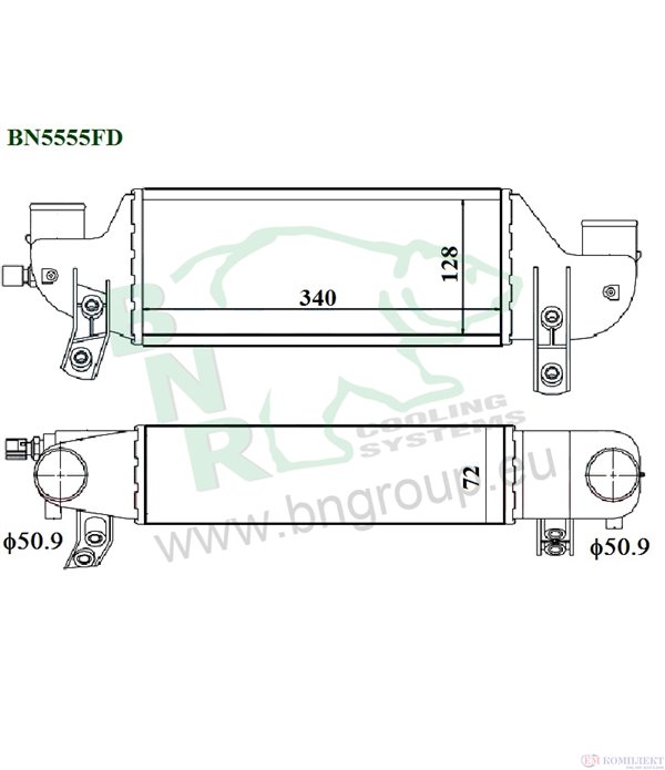 РАДИАТОР ИНТЕРКУЛЕР FORD FOCUS (1998-) 1.8 TDITDDi - BNR