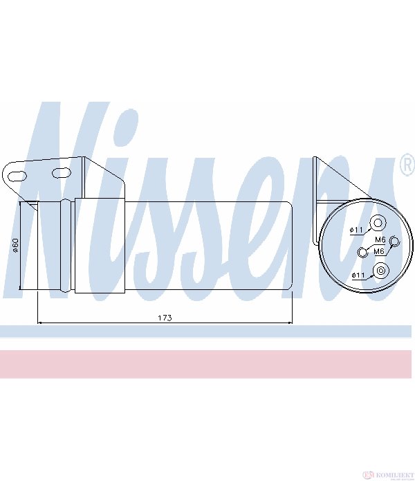 ДЕХИДРАТОР КЛИМАТИК DACIA LOGAN MCV (2007-) 1.6 - NISSENS