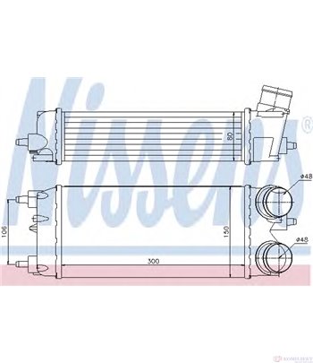 РАДИАТОР ИНТЕРКУЛЕР FORD B-MAX (2012-) 1.5 TDCi - NISSENS