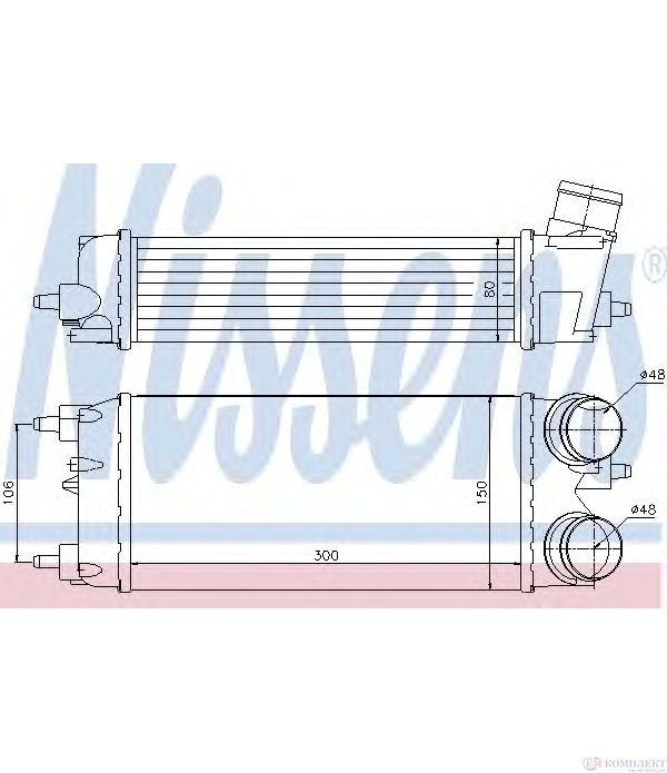 РАДИАТОР ИНТЕРКУЛЕР FORD B-MAX (2012-) 1.5 TDCi - NISSENS
