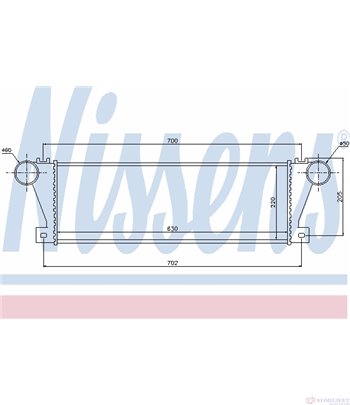 РАДИАТОР ИНТЕРКУЛЕР IVECO DAILY I (1990-) A 45-10 - NISSENS