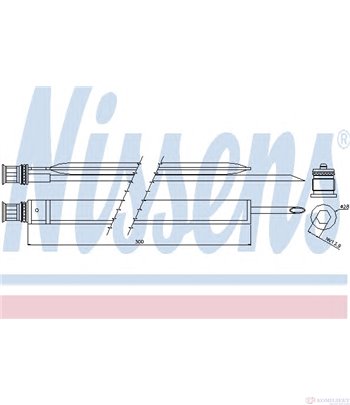 ДЕХИДРАТОР КЛИМАТИК MERCEDES C CLASS T-MODEL S204 (2007-) C 320 CDI - NISSENS