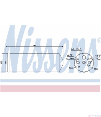 ДЕХИДРАТОР КЛИМАТИК RENAULT LAGUNA III GRANDTOUR (2007-) 3.5 V6 - NISSENS