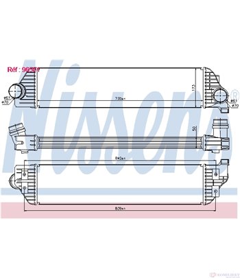 РАДИАТОР ИНТЕРКУЛЕР RENAULT MASTER IV (2010-) 2.3 dCi 100 - NISSENS