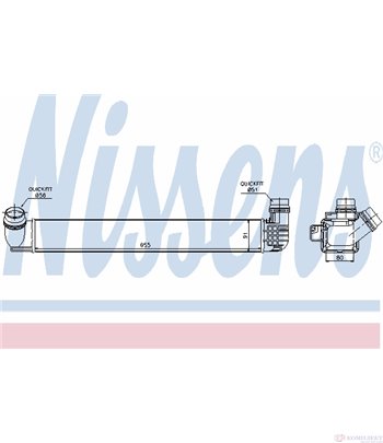 РАДИАТОР ИНТЕРКУЛЕР RENAULT MEGANE III GRANDTOUR (2011-) 1.2 TCe - NISSENS