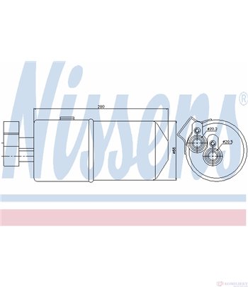 ДЕХИДРАТОР КЛИМАТИК RENAULT MEGANE II (2002-) 2.0 16V - NISSENS