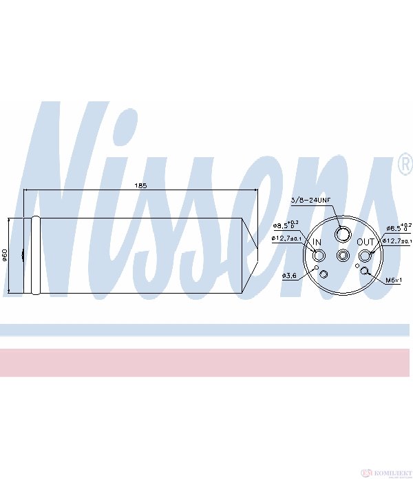 ДЕХИДРАТОР КЛИМАТИК RENAULT LAGUNA COUPE (2008-) 3.5 V6 - NISSENS