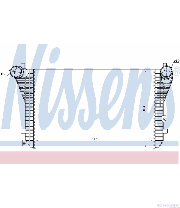 РАДИАТОР ИНТЕРКУЛЕР SEAT ALHAMBRA (2010-) 2.0 TSI - NISSENS