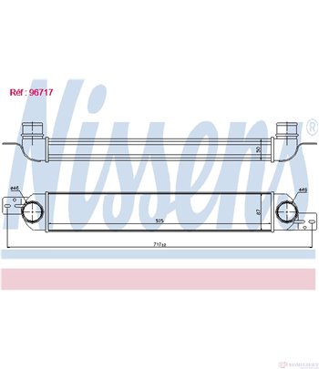 РАДИАТОР ИНТЕРКУЛЕР OPEL MERIVA (2003-) 1.7 CDTI - NISSENS