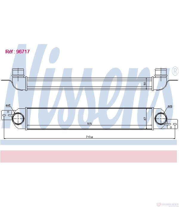 РАДИАТОР ИНТЕРКУЛЕР OPEL MERIVA (2003-) 1.7 CDTI - NISSENS