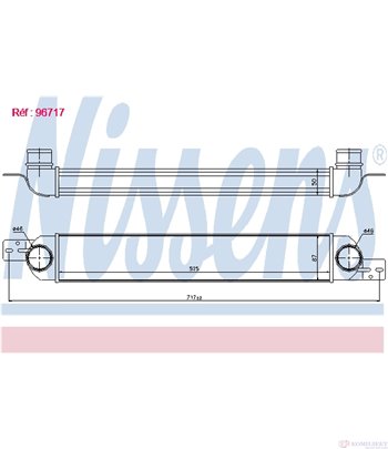 РАДИАТОР ИНТЕРКУЛЕР OPEL MERIVA (2003-) 1.3 CDTI - NISSENS