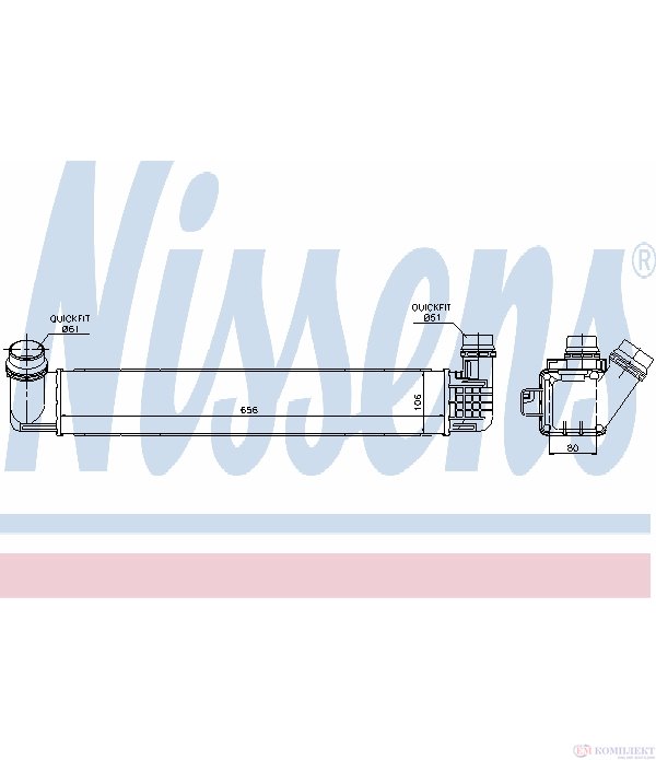 РАДИАТОР ИНТЕРКУЛЕР RENAULT MEGANE III COMBI (2008-) 2.0 TCe - NISSENS