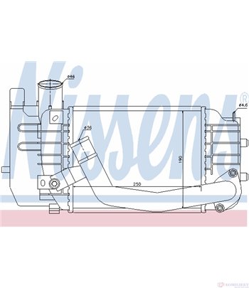 РАДИАТОР ИНТЕРКУЛЕР TOYOTA URBAN CRUISER (2009-) 1.4 D-4D 4x4 - NISSENS