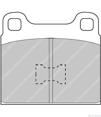 НАКЛАДКИ ПРЕДНИ ДИСКОВИ AUDI 80 (1978-) 1.6 - FERODO