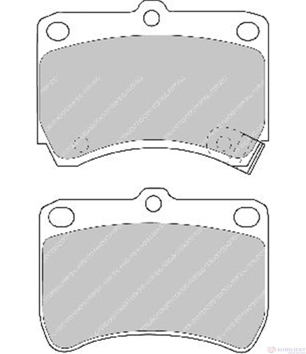 НАКЛАДКИ ПРЕДНИ ДИСКОВИ KIA PRIDE (1990-) 1.1 i - FERODO