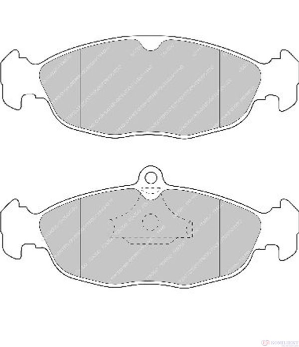 НАКЛАДКИ ПРЕДНИ ДИСКОВИ OPEL CORSA B (1999-) 1.4 i - FERODO
