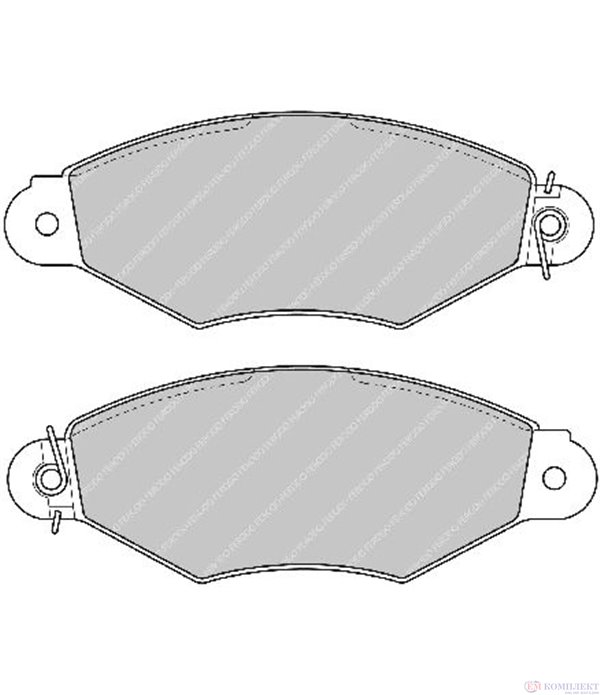 НАКЛАДКИ ПРЕДНИ ДИСКОВИ RENAULT KANGOO (1997-) 1.6 16V bivalent - FERODO