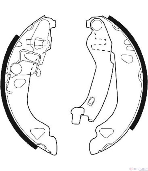 НАКЛАДКИ ЗАДНИ БАРАБАННИ FIAT PUNTO VAN (1996-) 1.7 D - FERODO