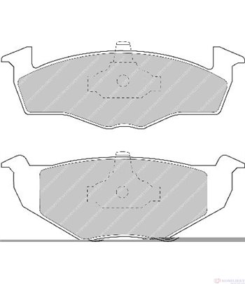 НАКЛАДКИ ПРЕДНИ ДИСКОВИ SEAT TOLEDO I (1991-) 1.9 D - FERODO