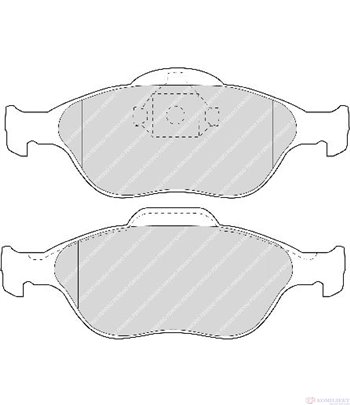 НАКЛАДКИ ПРЕДНИ ДИСКОВИ FORD FIESTA IV (1995-) 1.8 DI - FERODO