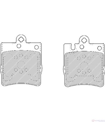 НАКЛАДКИ ЗАДНИ ДИСКОВИ MERCEDES SLK R171 (2004-) 200 Kompressor - FERODO