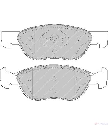 НАКЛАДКИ ПРЕДНИ ДИСКОВИ FIAT PUNTO (1999-) 1.9 JTD 80 - FERODO