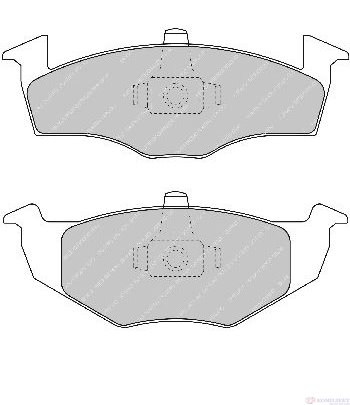 НАКЛАДКИ ПРЕДНИ ДИСКОВИ SEAT CORDOBA (1993-) 1.9 SDI - FERODO