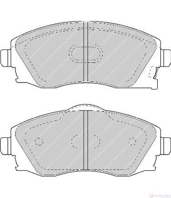 НАКЛАДКИ ПРЕДНИ ДИСКОВИ VAUXHALL CORSA MK III (2000-) 1.3 CDTI 16V - FERODO