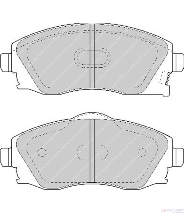 НАКЛАДКИ ПРЕДНИ ДИСКОВИ VAUXHALL CORSA MK III (2000-) 1.3 CDTI 16V - FERODO