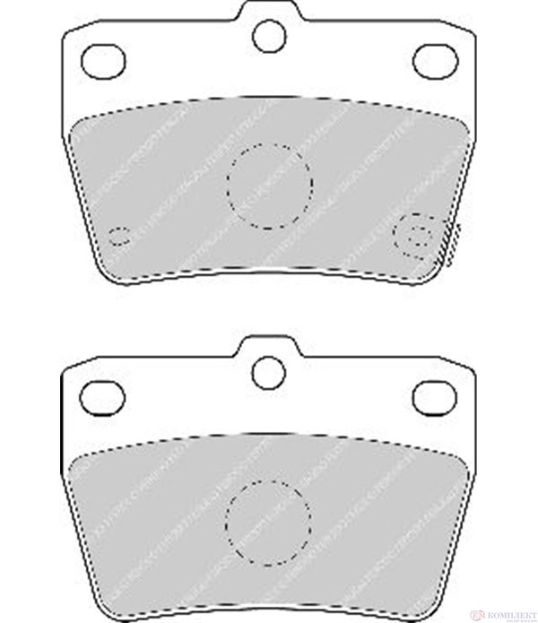 НАКЛАДКИ ЗАДНИ ДИСКОВИ TOYOTA RAV 4 II (2000-) 2.0 VVTi 4WD - FERODO