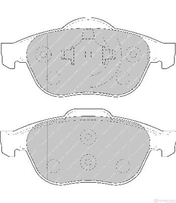 НАКЛАДКИ ПРЕДНИ ДИСКОВИ RENAULT LAGUNA II (2001-) 2.0 16V - FERODO