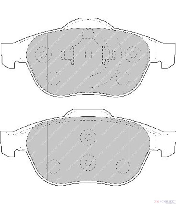 НАКЛАДКИ ПРЕДНИ ДИСКОВИ RENAULT LAGUNA II (2001-) 2.0 16V - FERODO