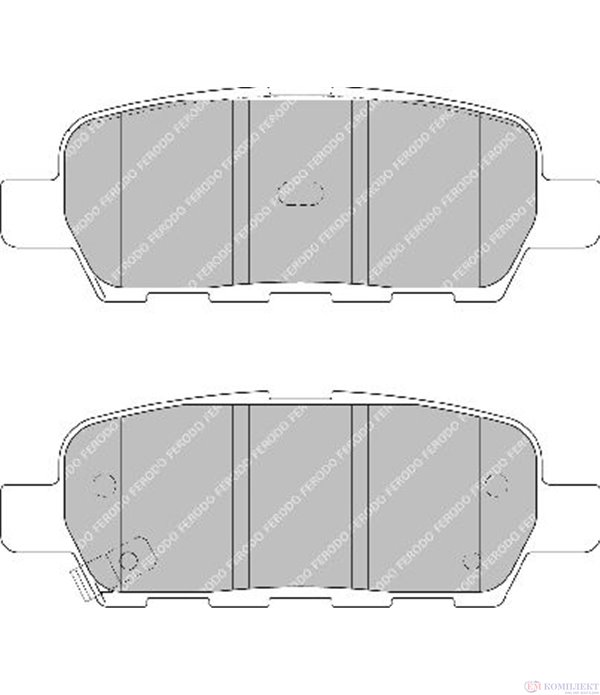 НАКЛАДКИ ЗАДНИ ДИСКОВИ NISSAN X-TRAIL (2001-) 2 - FERODO