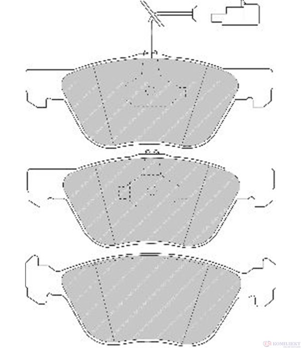 НАКЛАДКИ ПРЕДНИ ДИСКОВИ ALFA ROMEO 147 (2001-) 1.9 JTD 16V - FERODO