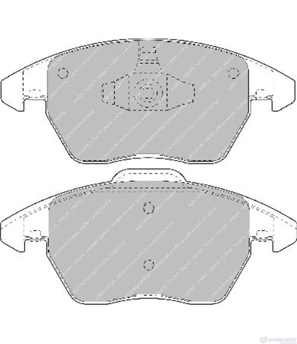 НАКЛАДКИ ПРЕДНИ ДИСКОВИ PEUGEOT 207 (2006-) 1.6 16V RC - FERODO