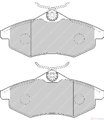 НАКЛАДКИ ПРЕДНИ ДИСКОВИ CITROEN C2 (2003-) 1.4 - FERODO