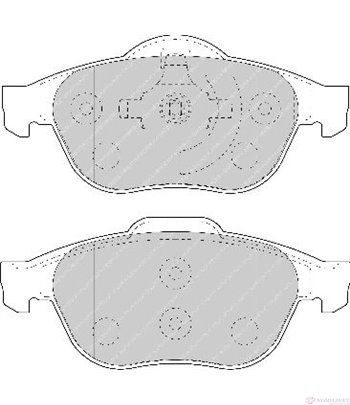 НАКЛАДКИ ПРЕДНИ ДИСКОВИ RENAULT VEL SATIS (2002-) 2.0 16 V Turbo - FERODO