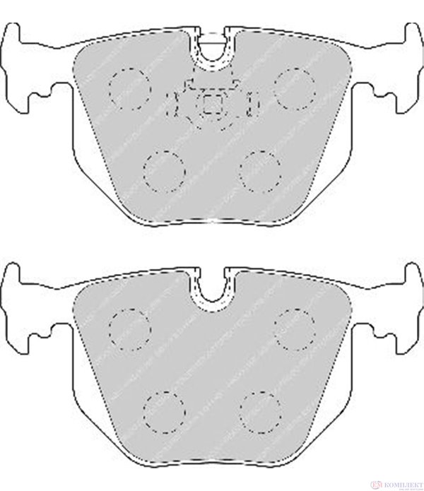 НАКЛАДКИ ЗАДНИ ДИСКОВИ BMW X5 E53 (2000-) 3.0 i - FERODO