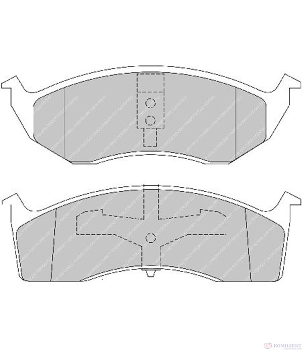 НАКЛАДКИ ПРЕДНИ ДИСКОВИ CHRYSLER VOYAGER II (1995-) 2.5 TD - FERODO