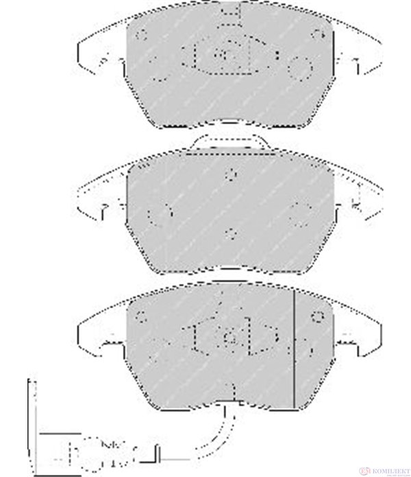 НАКЛАДКИ ПРЕДНИ ДИСКОВИ SEAT ALTEA (2004-) 1.9 TDI - FERODO
