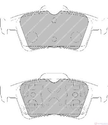 НАКЛАДКИ ЗАДНИ ДИСКОВИ FORD FOCUS C MAX (2003-) 1.8 Flexifuel - FERODO