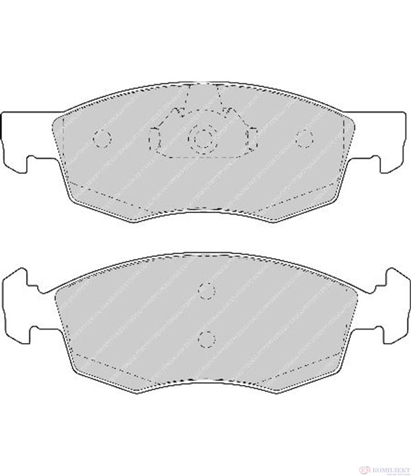НАКЛАДКИ ПРЕДНИ ДИСКОВИ FIAT DOBLO CARGO (2001-) 1.2 - FERODO