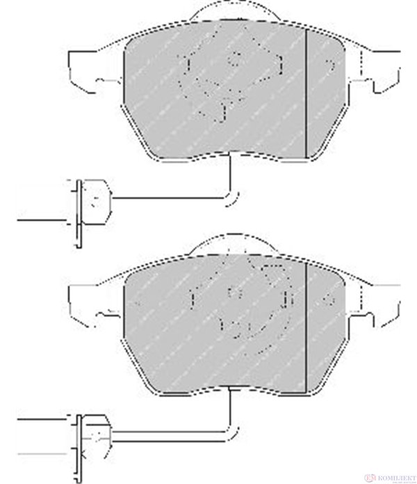 НАКЛАДКИ ПРЕДНИ ДИСКОВИ VOLKSWAGEN PASSAT (1996-) 1.9 TDI 4motion - FERODO