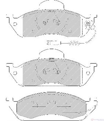 НАКЛАДКИ ПРЕДНИ ДИСКОВИ MERCEDES M CLASS W163 (1998-) ML 430 - FERODO