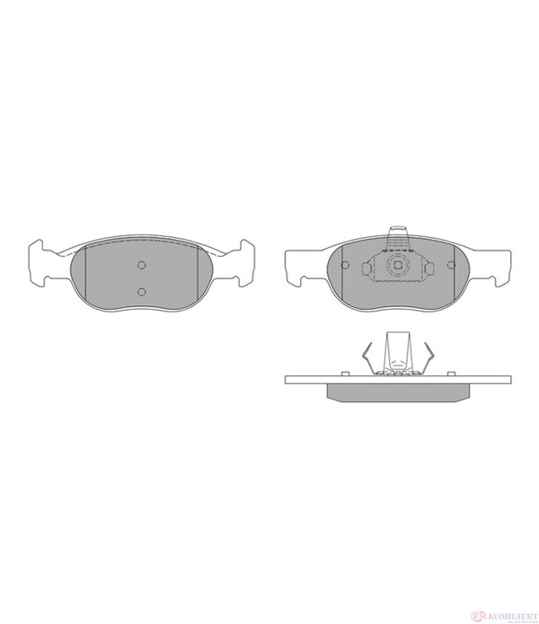 НАКЛАДКИ ПРЕДНИ ДИСКОВИ FIAT PUNTO VAN (2000-) 1.9 D 60 - SIMER